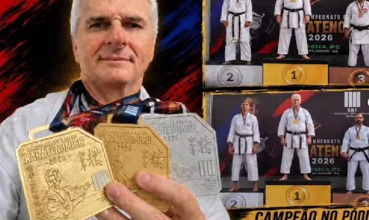 Atleta de Serrinha conquista dois títulos no Campeonato Baiano de Karatenomichi em Salvador