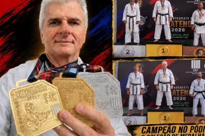 Atleta de Serrinha conquista dois títulos no Campeonato Baiano de Karatenomichi em Salvador
