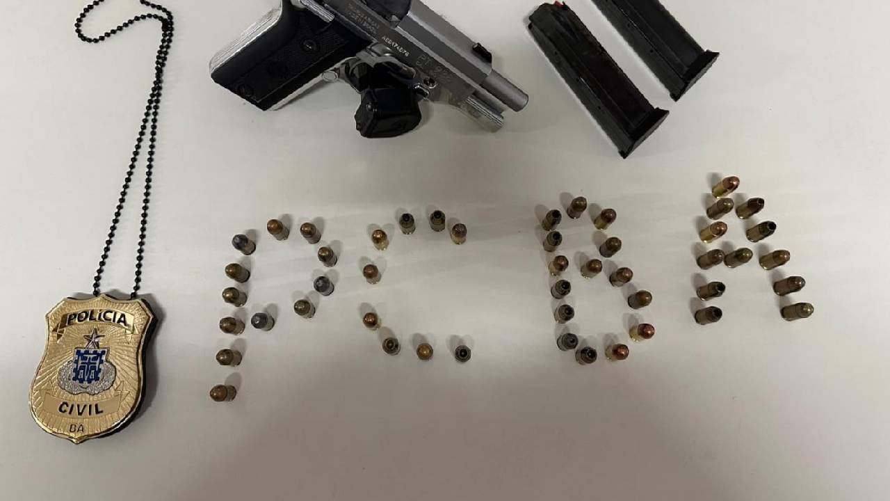 Homem é preso com pistola e 48 munições nas imediações do Parque da Vaquejada de Serrinha