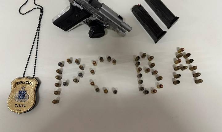 Homem é preso com pistola e 48 munições nas imediações do Parque da Vaquejada de Serrinha