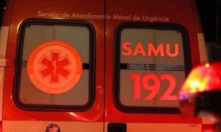 Homem fica ferido após ser atropelado em Santaluz; Viatura do SAMU socorreu a vítima