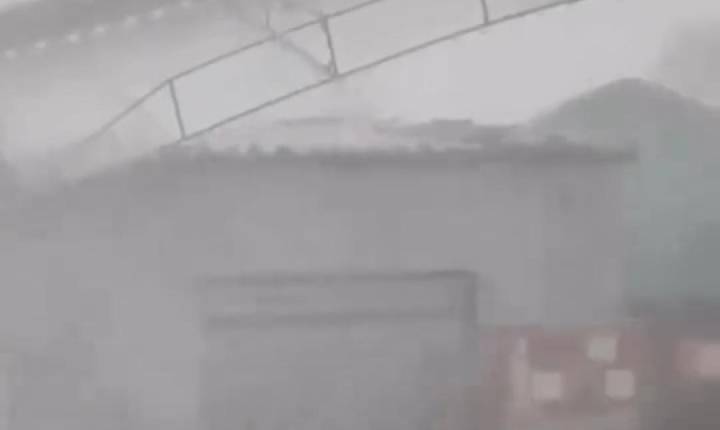 Temporal com ventos fortes provoca estragos no município de Quijingue; veja vídeo