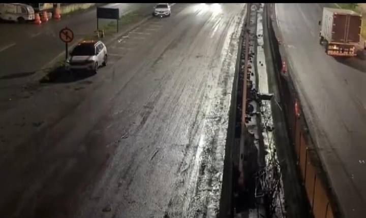 Trecho da BR-324 é totalmente liberado após quase duas semanas de interdição em decorrência de cratera 