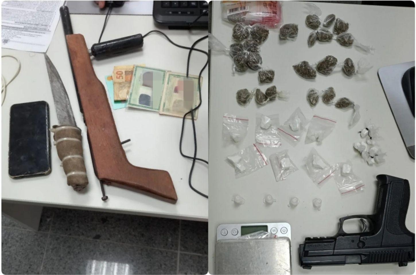 Armas e drogas são apreendidas pela Polícia em Feira de Santana