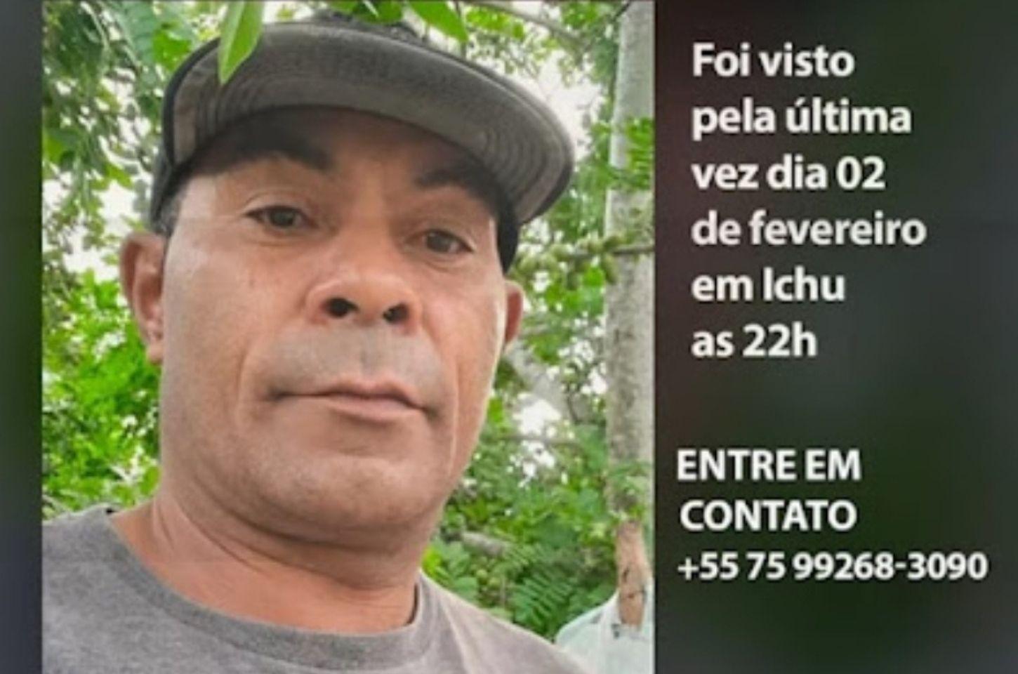 Mistério em Ichu: pedreiro desaparece e filha faz apelo para encontrar o pai