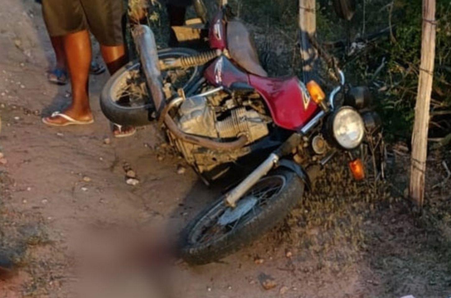 Homem morre em acidente de moto na zona rural de município da região do sisal
