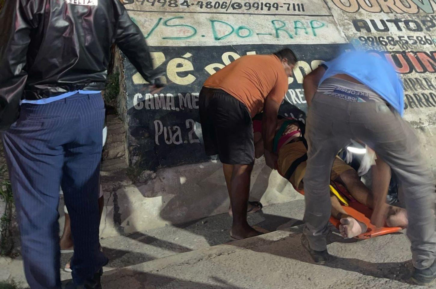 Motociclista cai de altura de aproximadamente três metros e é socorrido em Coité