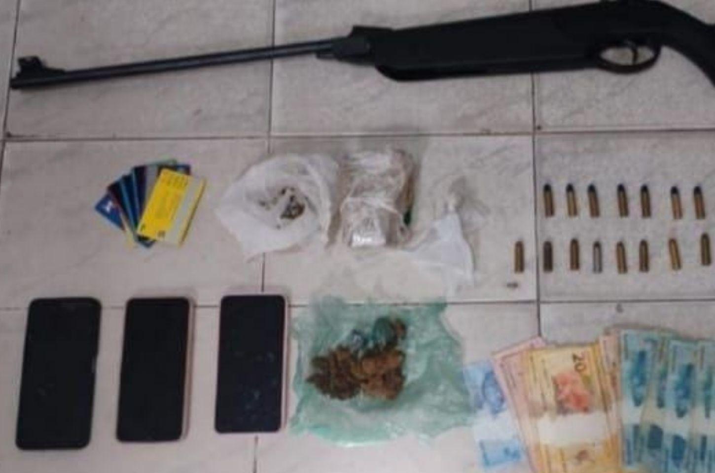 Suspeitos são detidos e drogas e munições apreendidas na Bahia