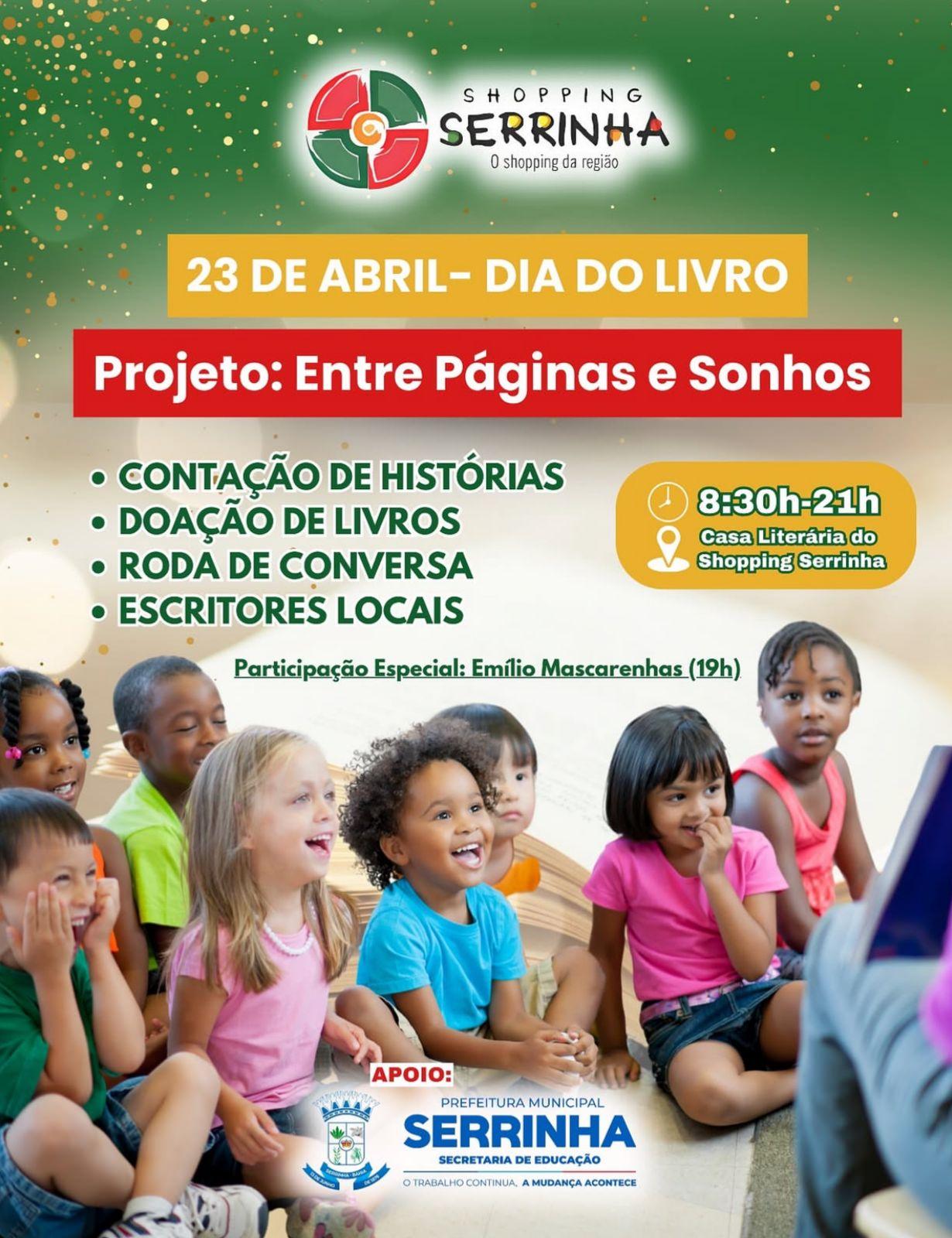 Shopping Serrinha promove atividade para celebrar Dia do Livro