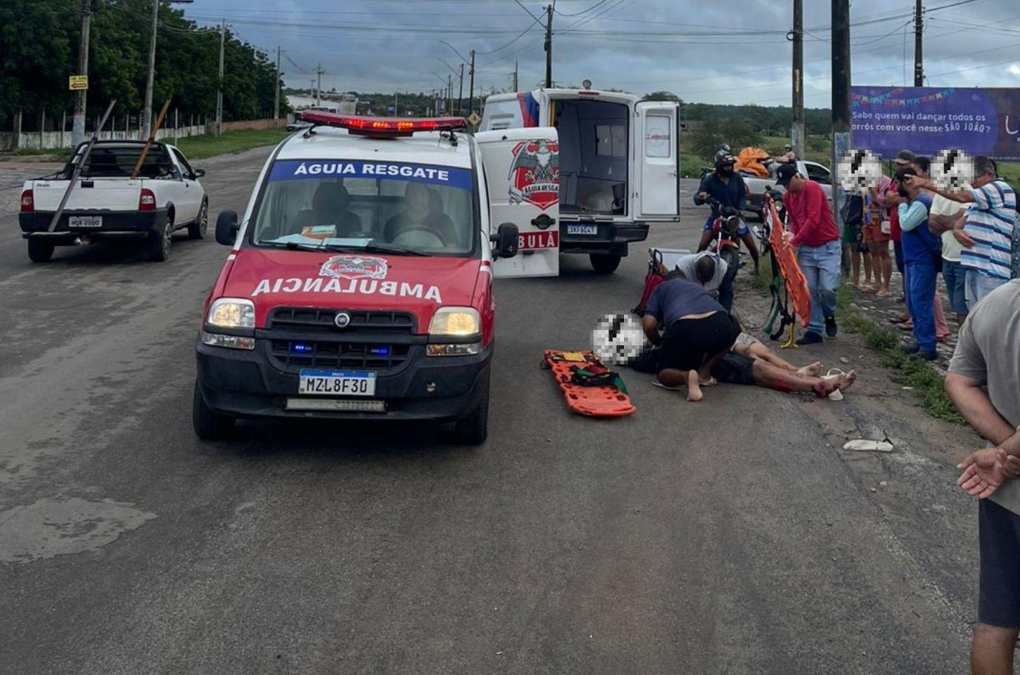 Acidente com motocicleta é registrado em cruzamento entre BA-409 e BA-411 em Coité