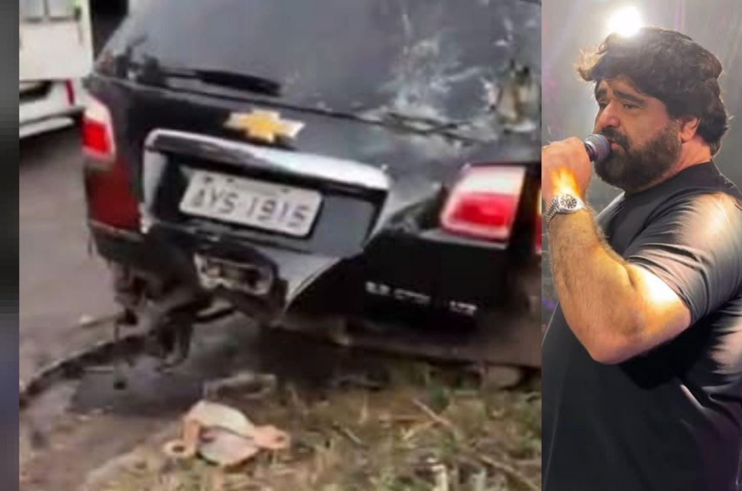 Cantor Fabiano, da dupla César Menotti & Fabiano, sofre acidente de carro na BR-040
