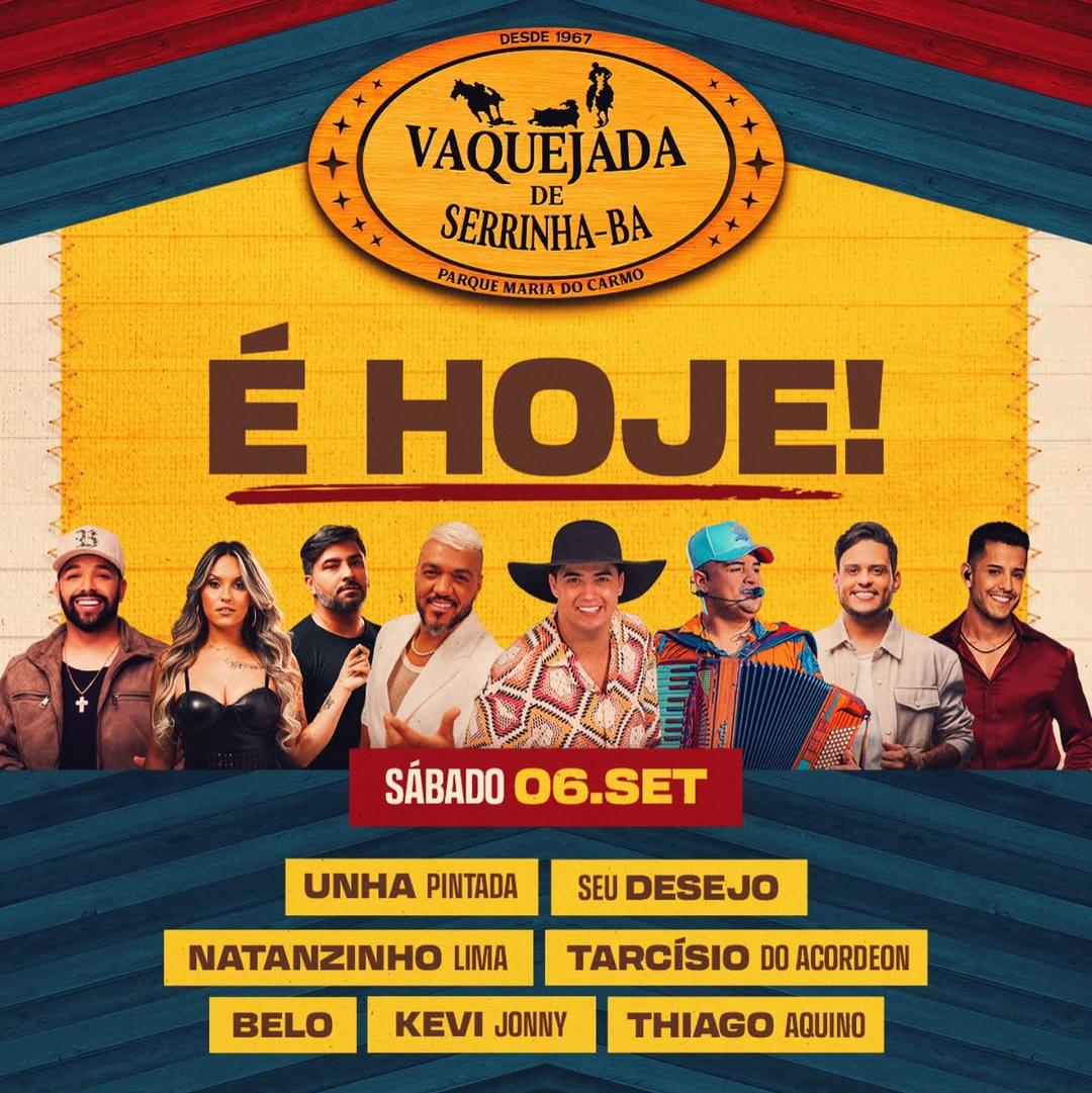Acompanhe aqui a transmissão das apresentações na Vaquejada de Serrinha