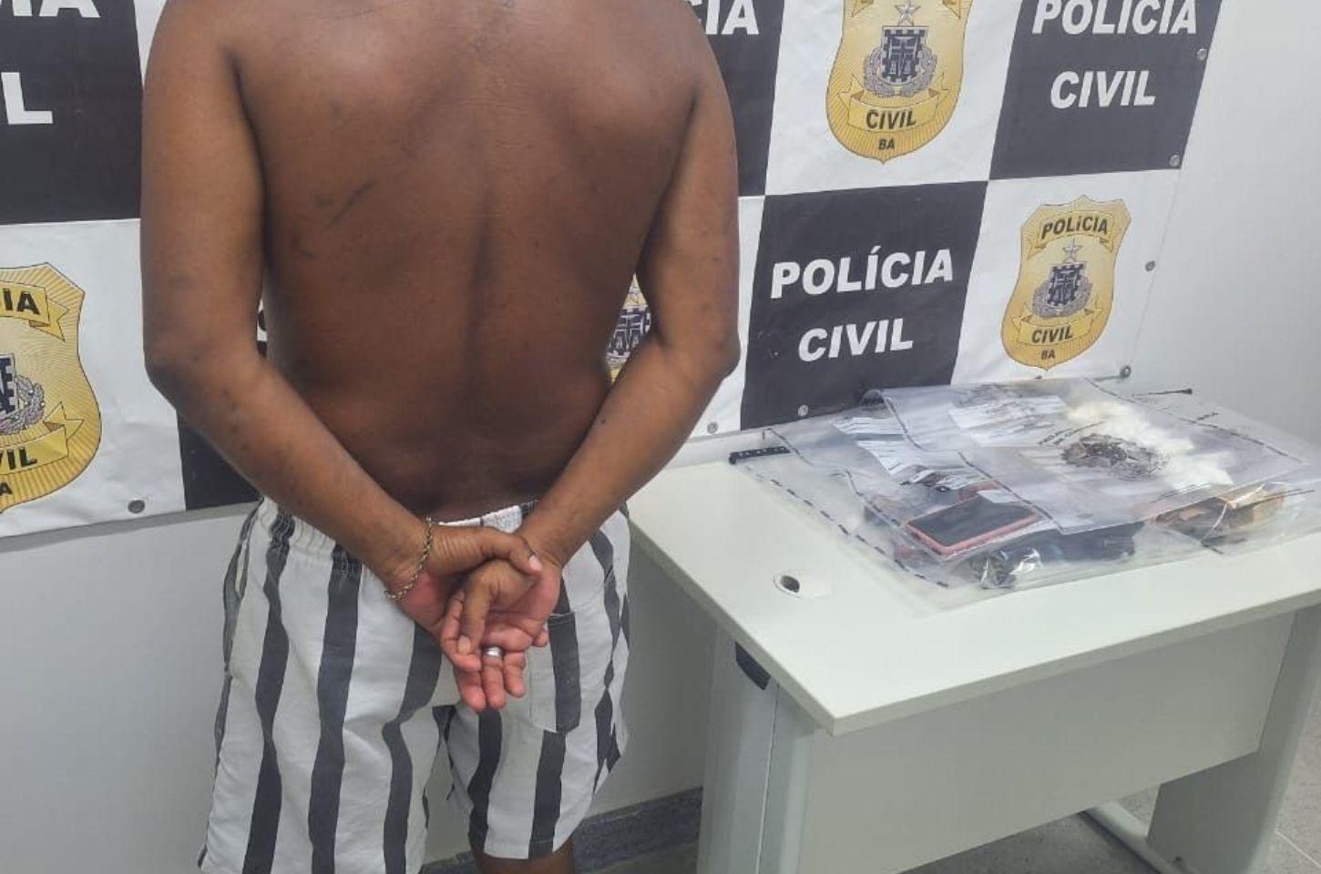 Homem com mandado de prisão em aberto é localizado pela Polícia Civil na região do sisal