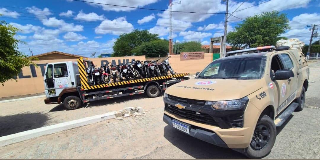 PM apreende veículos em cinco municípios da região do Sisal e encaminha mais de 30 ao Detran
