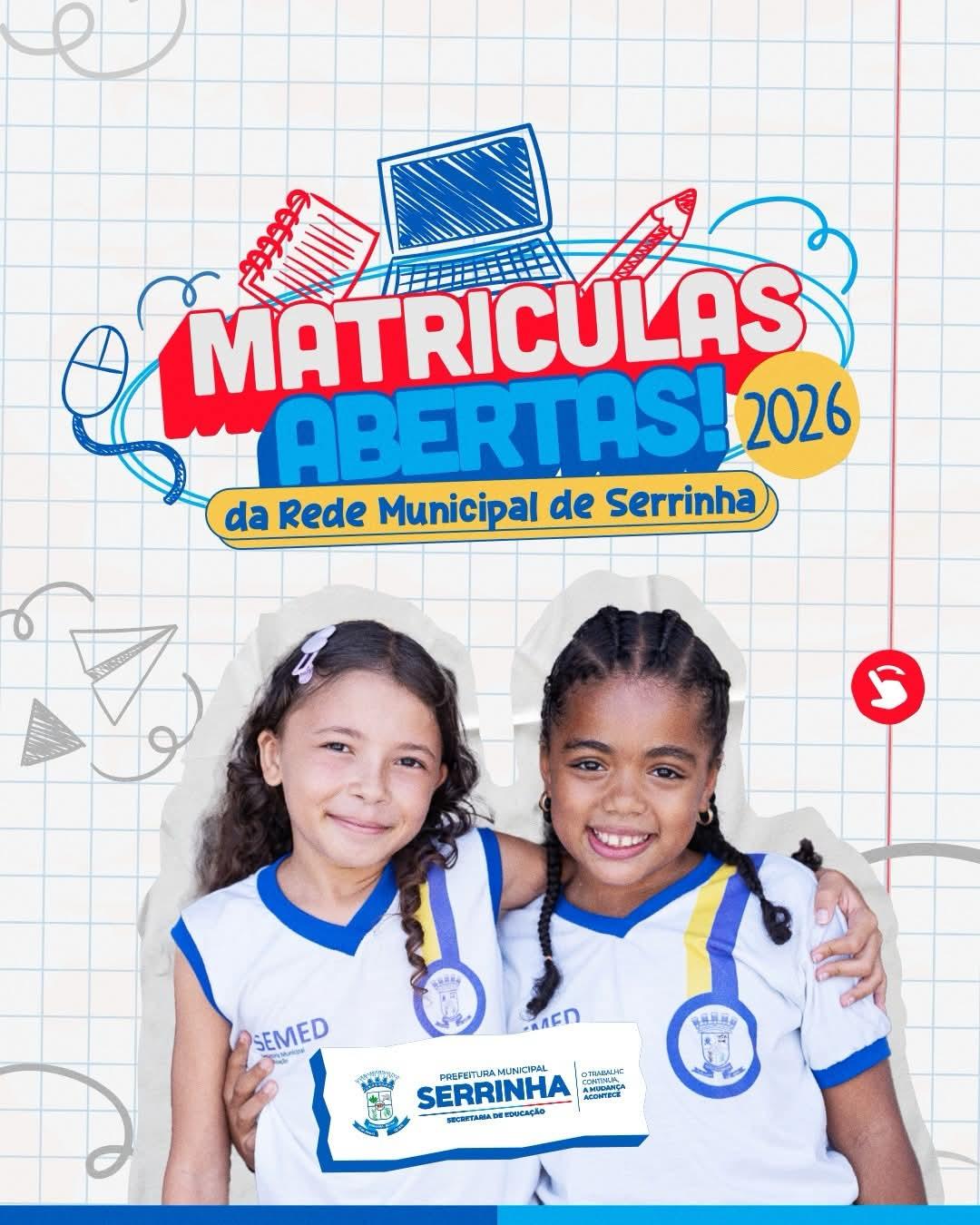 Rede Municipal de Ensino de Serrinha abre matrículas para o ano letivo