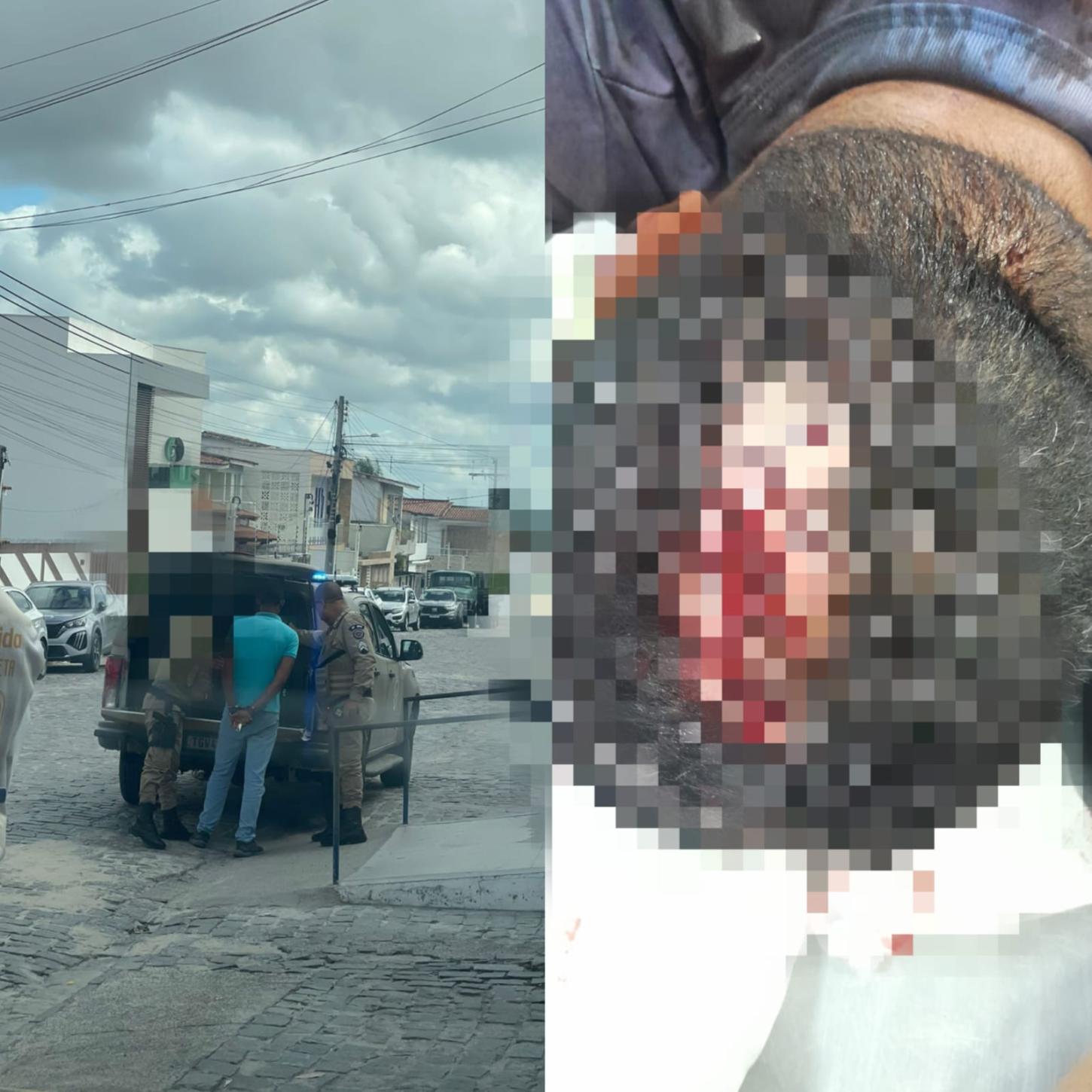 Socorrista do Águia Resgate é ferido com golpe de facão no centro de Conceição do Coité