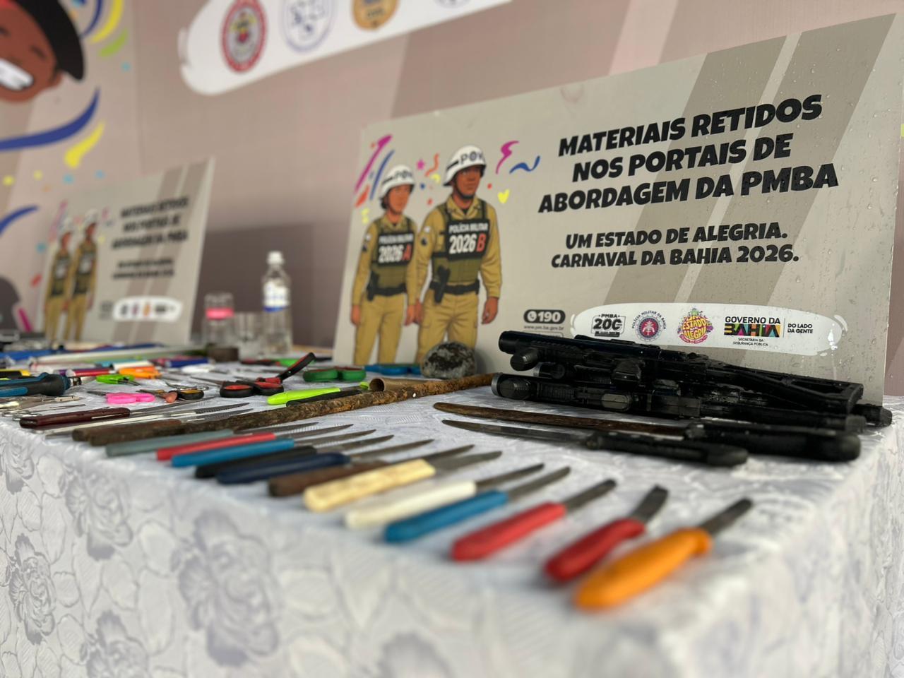 Mais de 1,4 mil itens proibidos são apreendidos no segundo dia do Carnaval de Salvador