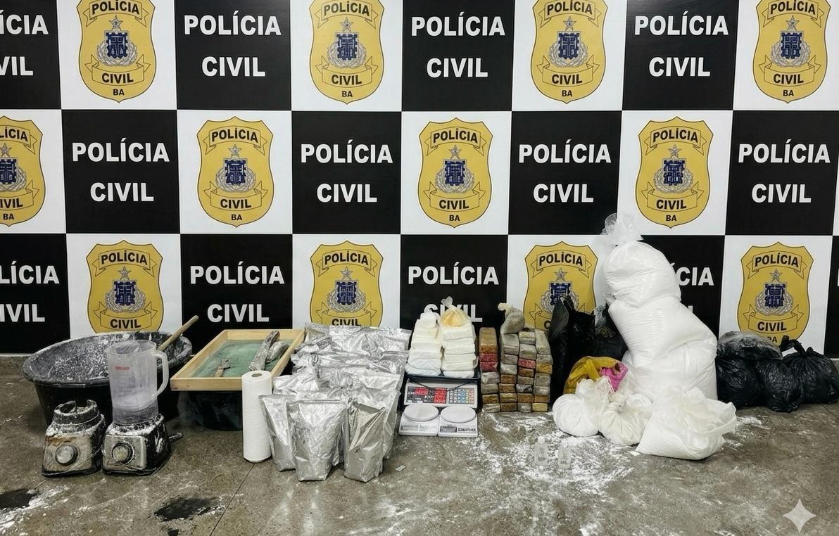 Laboratório de drogas que abasteceria Serrinha e Barrocas é desarticulado em Feira de Santana