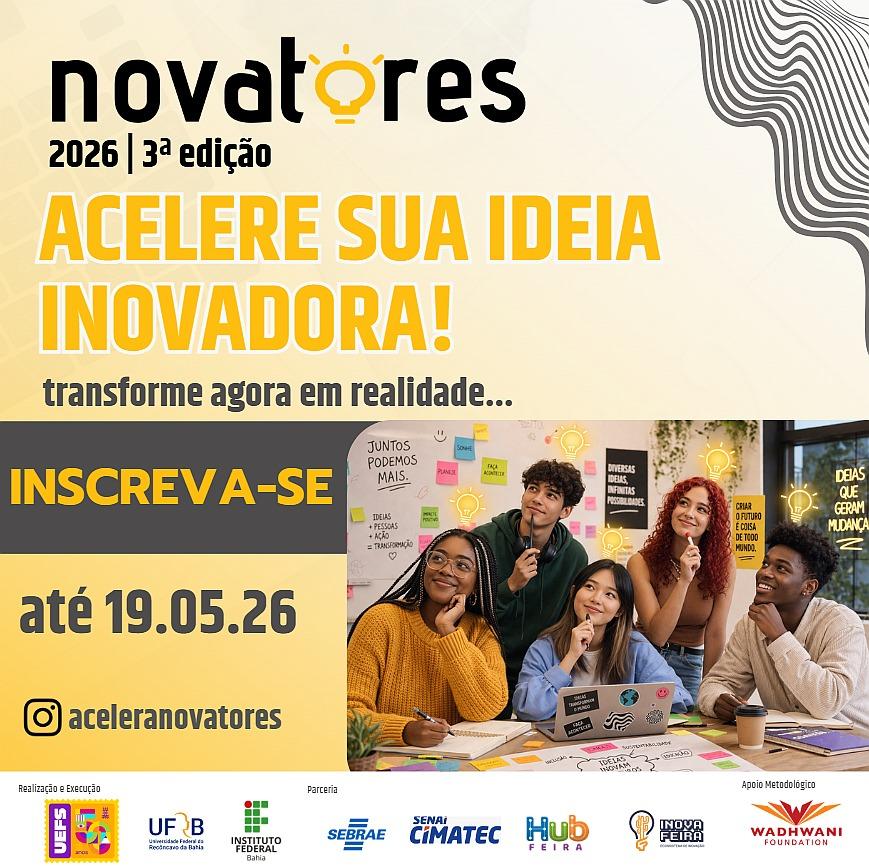 Se ligue: estão abertas as inscrições para o Novatores 2026