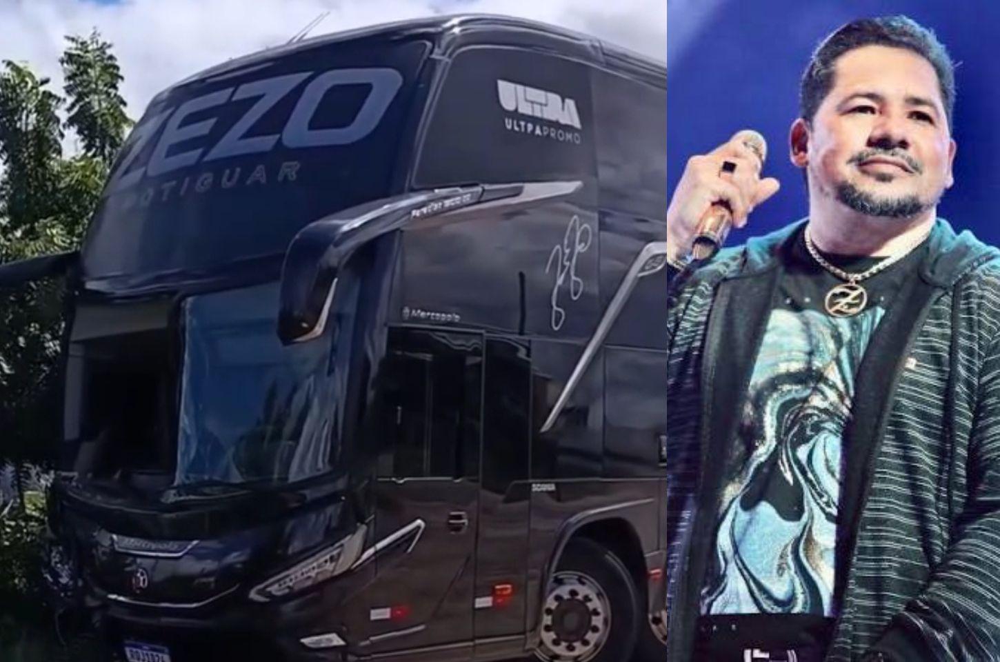 Ônibus de banda de Zezo Potiguar colide com cavalo na BR-230, no interior da Paraíba
