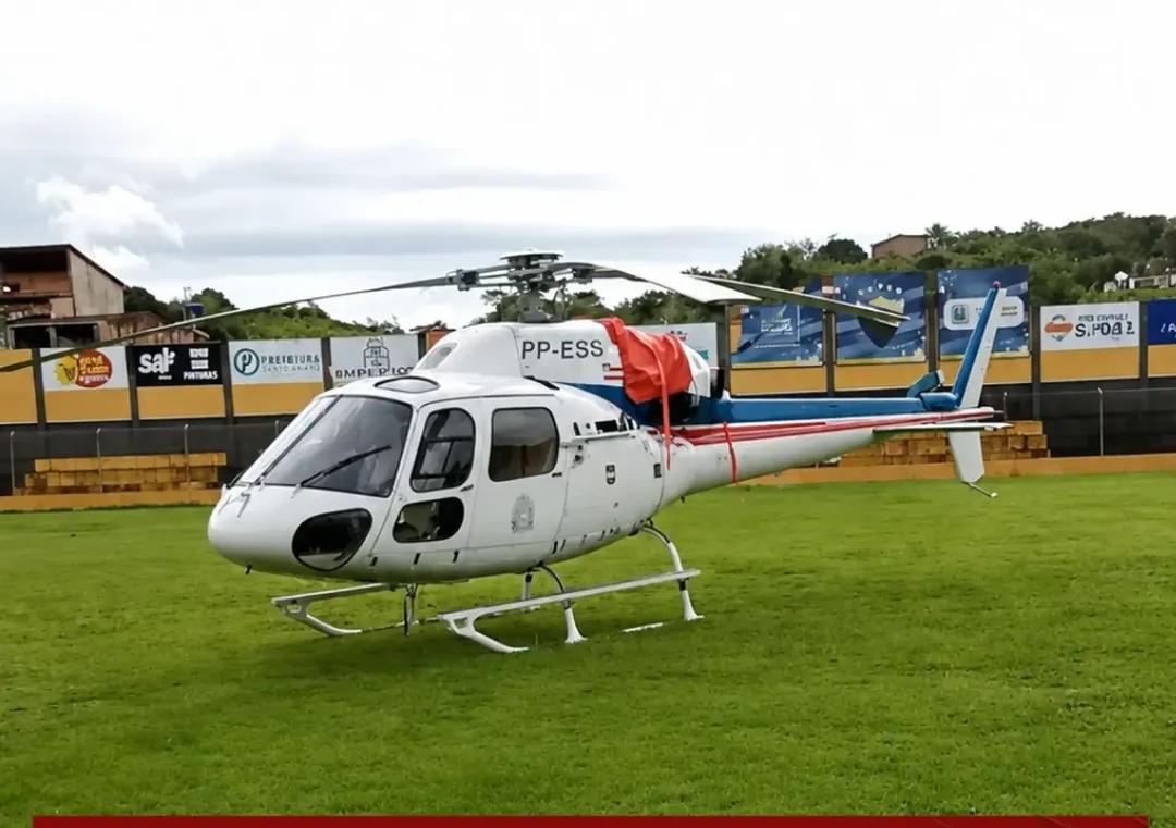 Helicóptero do Governo da Bahia faz pouso de emergência em Santo Amaro