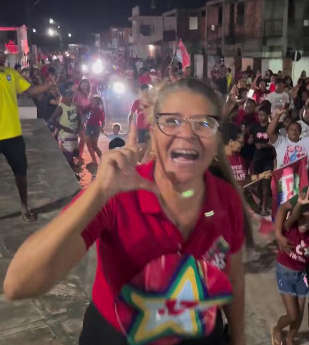 Prefeita Pró Ninha comemora vitória de Lula; presidente recebe quase 88% dos votos em Lamarão