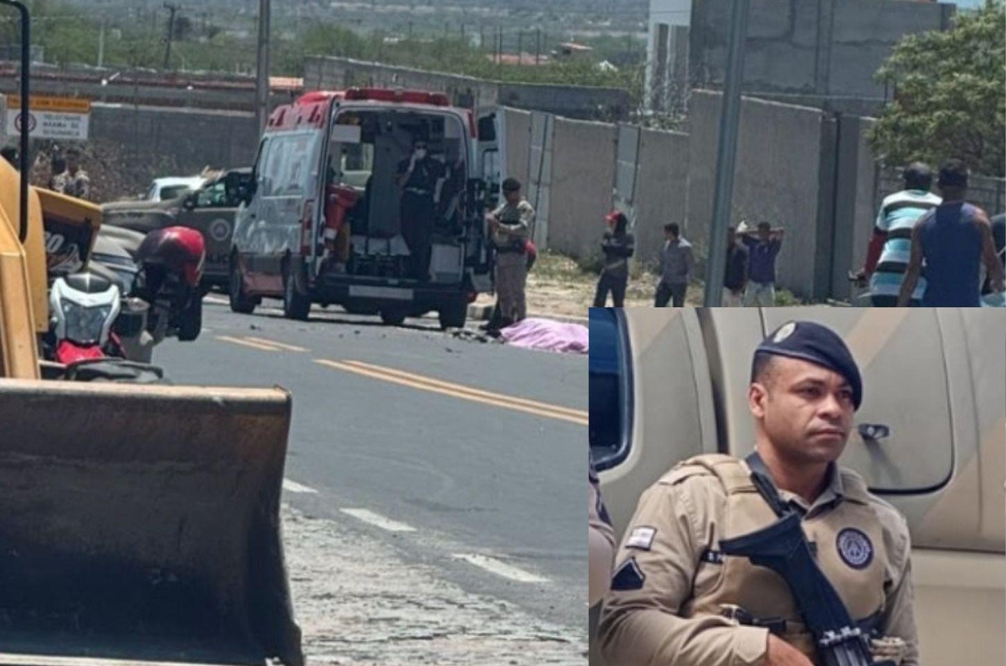 Soldado da PM morre após bater moto da corporação em retroescavadeira na região do sisal